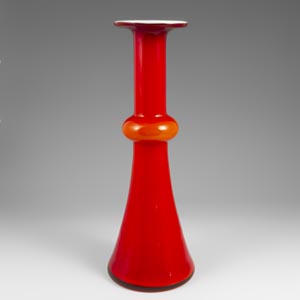 Holmegaard red Carnaby vase